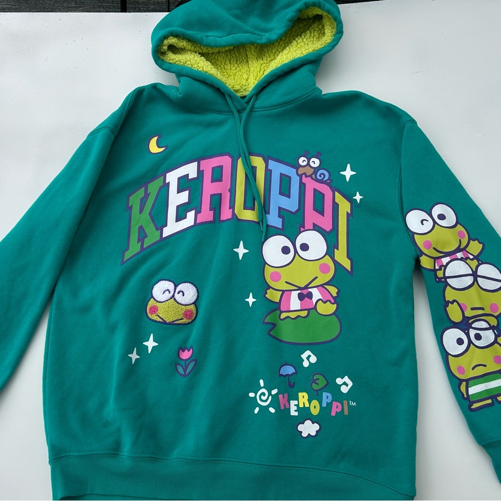 Sanrio Green Keroppi Hoodie Sweatshirt